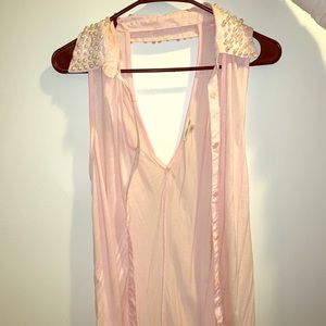 baby pink button down